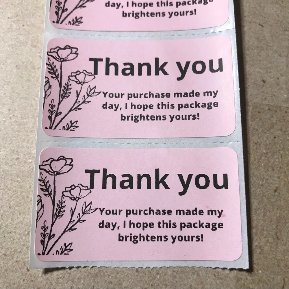4x$20 💲💲100 Thank you your purchase made my day thermal stickers #991